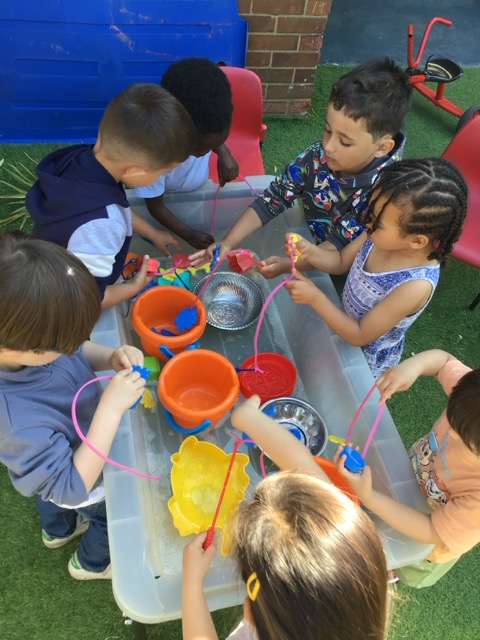 Happy children learning and playing at Destiny Haven Nursery